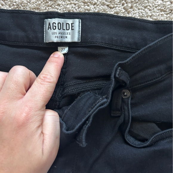 AGOLDE Distressed Denim Ankle Cropped Jean (Sophie) - Picture 2 of 9